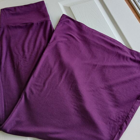 Callie Curvy Eggplant Purple Palazzo Pants 2X high-rise soft comfy elastic-free - Picture 14 of 14